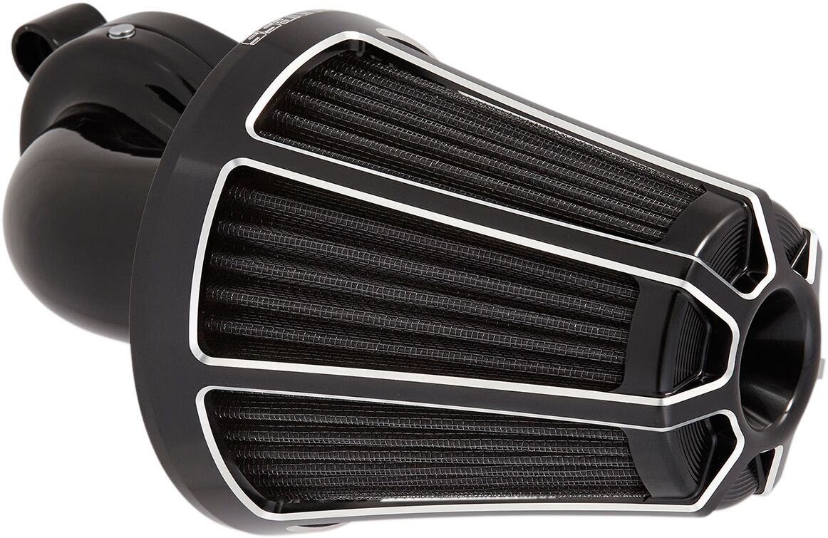 AIR CLEANER KIT MONSTER SUCKER WITH COVER BEVELED BLACK
