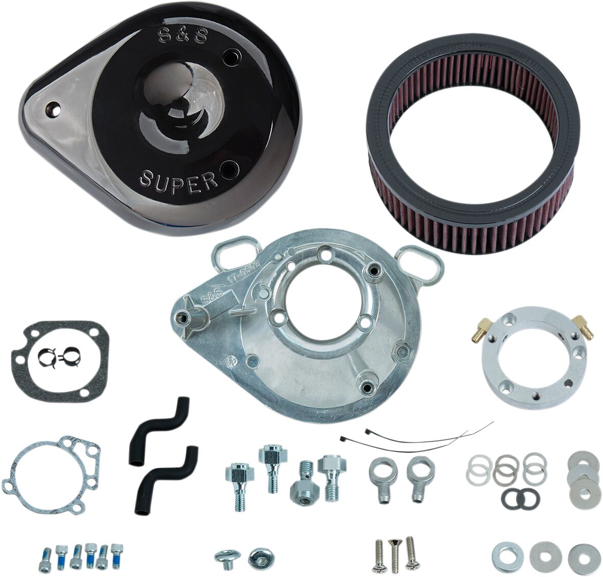 AIR CLEANER KIT CLASSIC TEARDROP STOCK EFI GLOSSY BLACK
