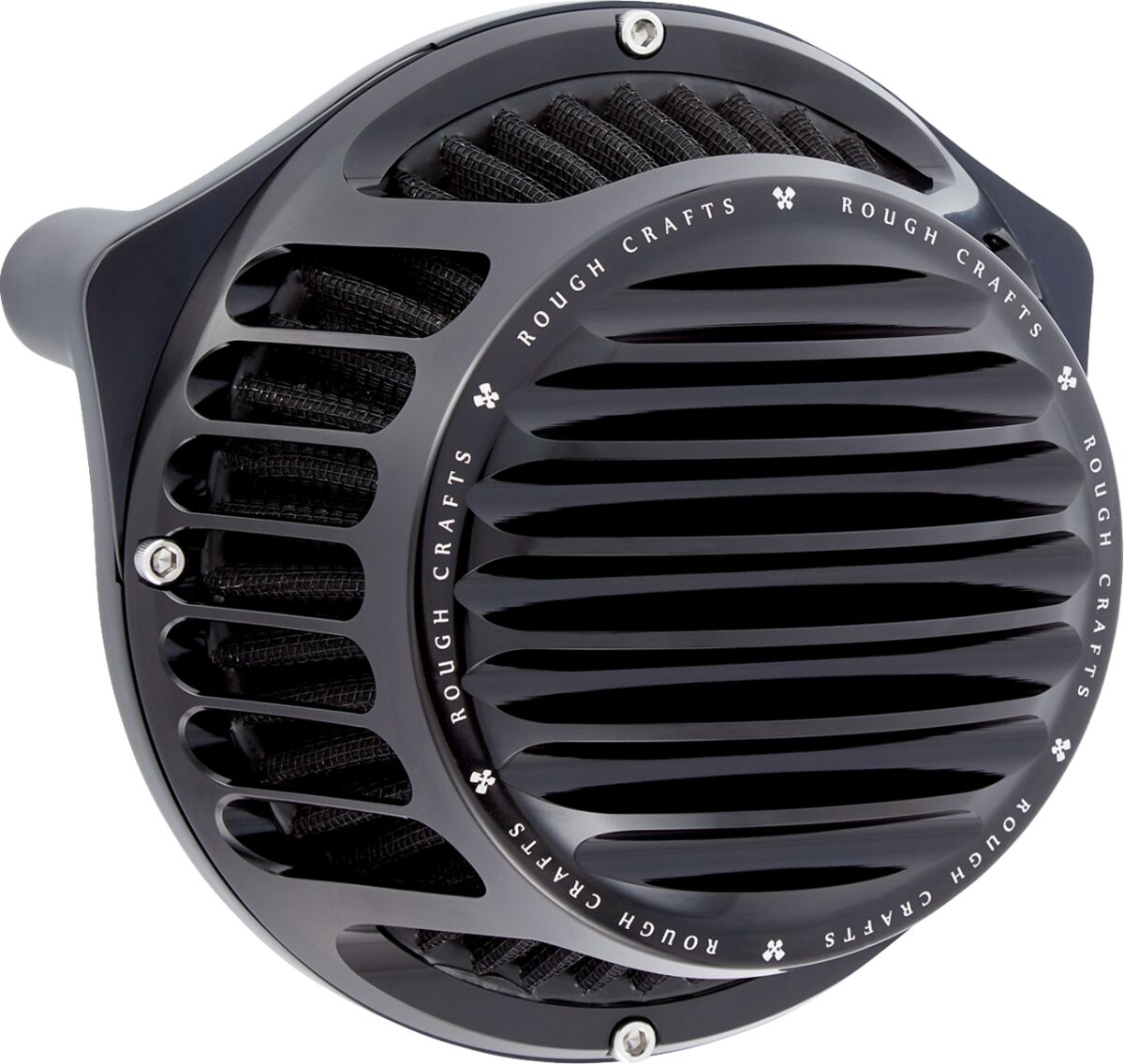 AIR CLEANER ROUGH CRAFTS ROUND ALL BLACK