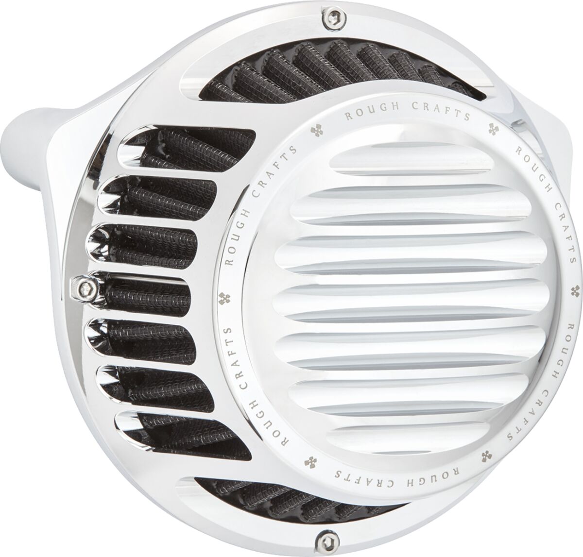 AIR CLEANER ROUGH CRAFTS ROUND CHROME