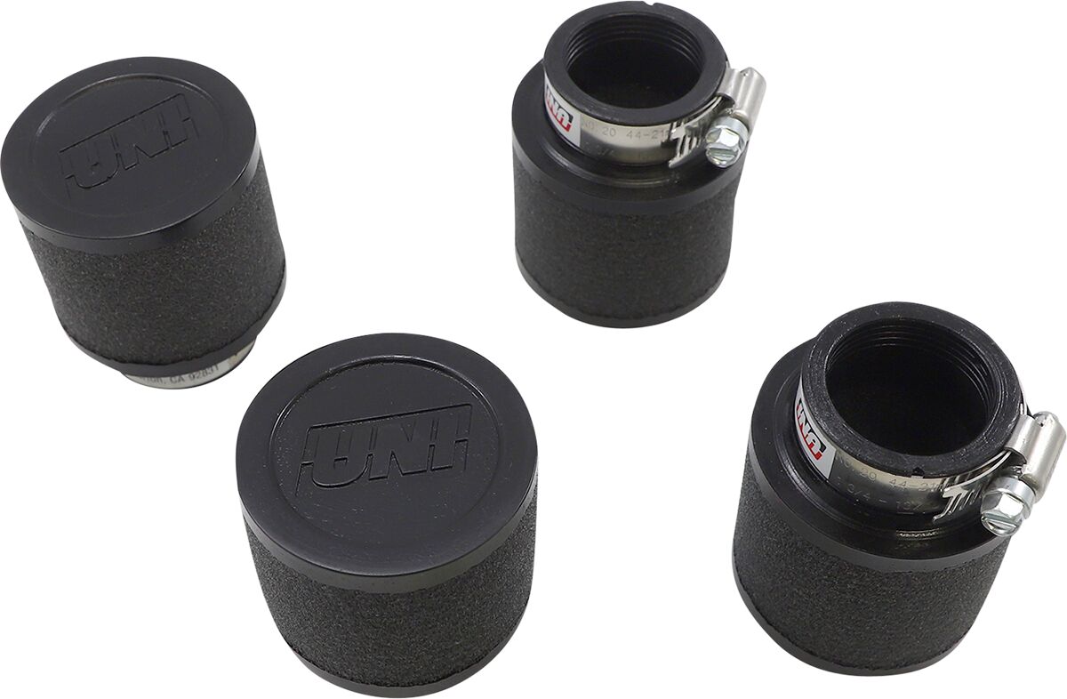 Suure läbilaskega klambriga kinnitatav pod-filtri komplekt, sirge, must, 4-PK