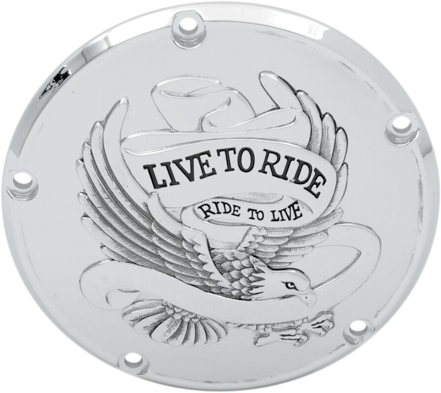 LIVE TO RIDE DERBY COVER CHROME 5-HOLE