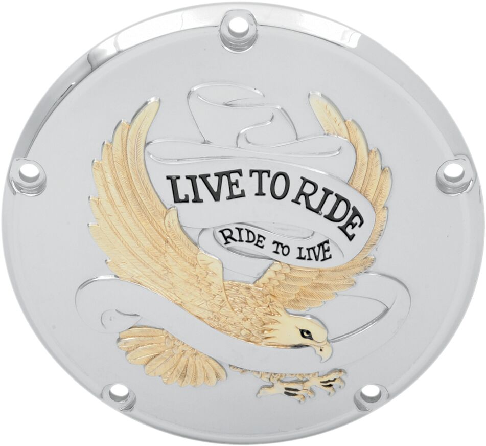 LIVE TO RIDE DERBY COVER GOLD 5-HOLE