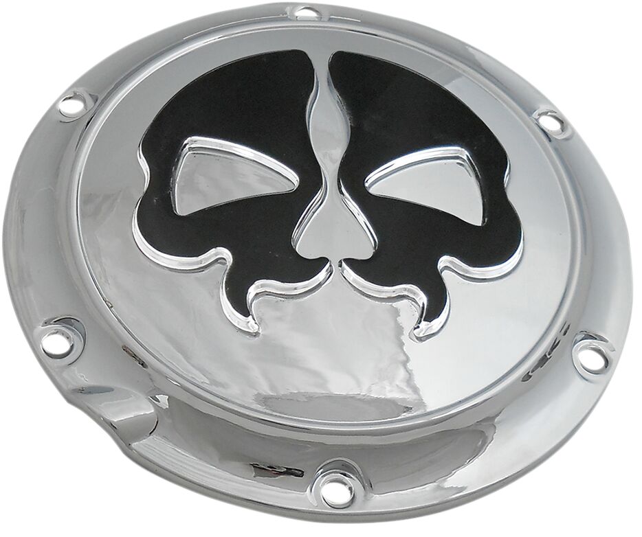 COVER DERBY SPLIT SKULL 6-HOLE CHROME