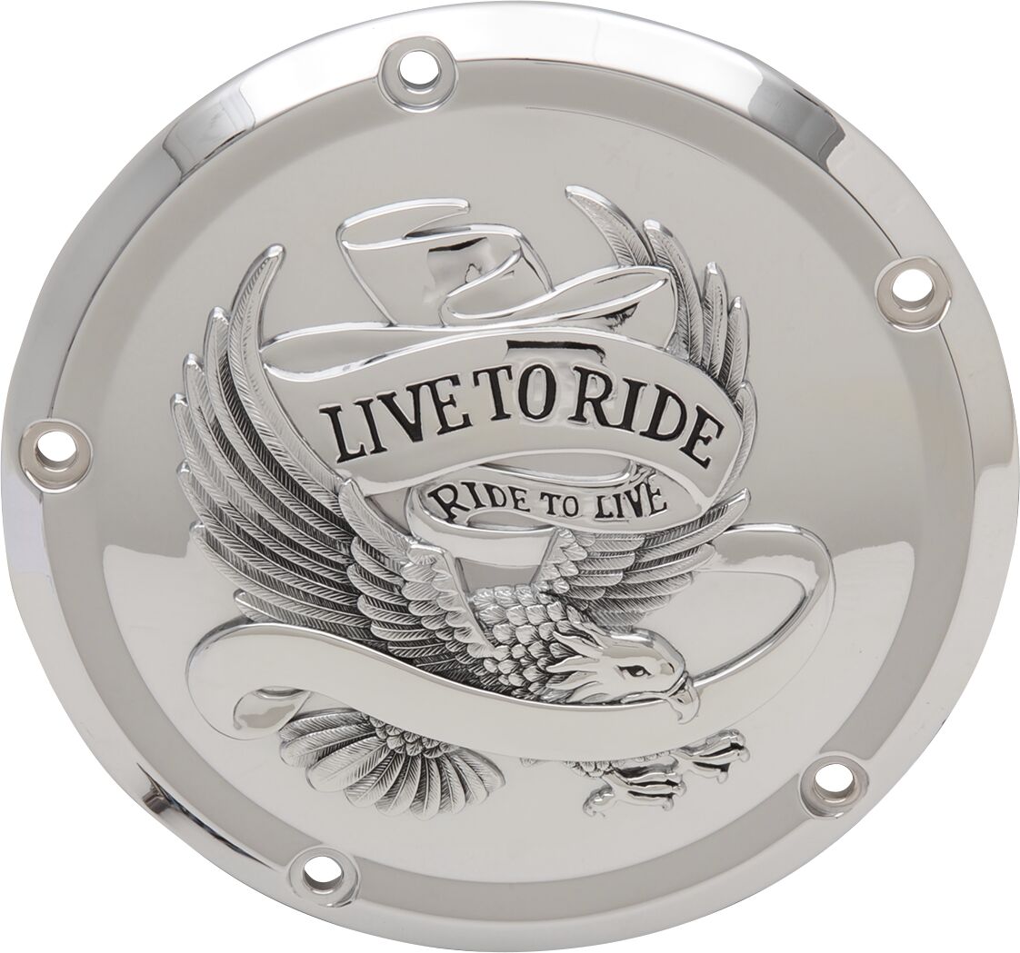 COVER DERBY 5-HOLE LIVE TO RIDE CHROME