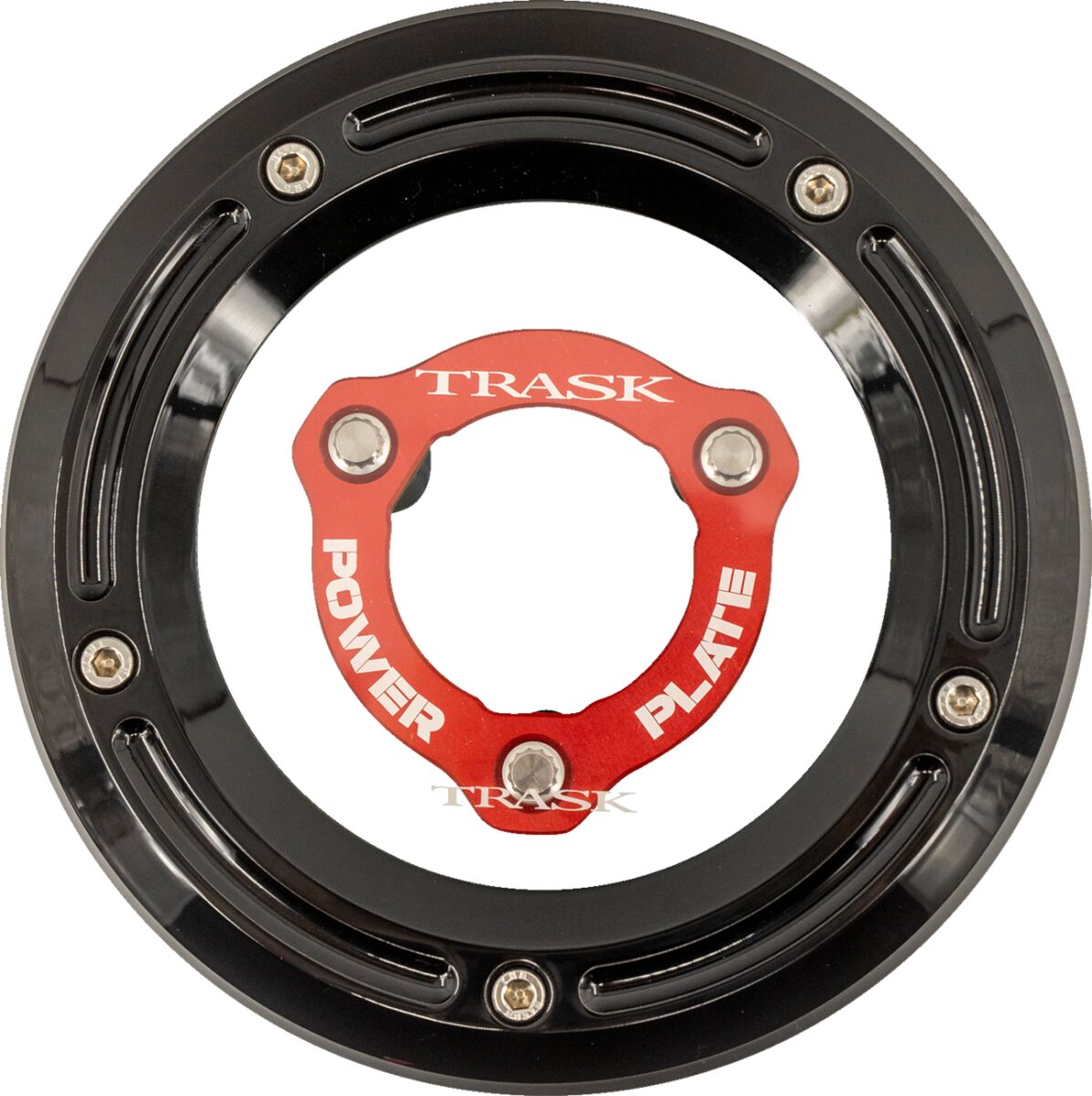 DERBY COVER AND POWER PLATE KIT M8 FL BLK/RED