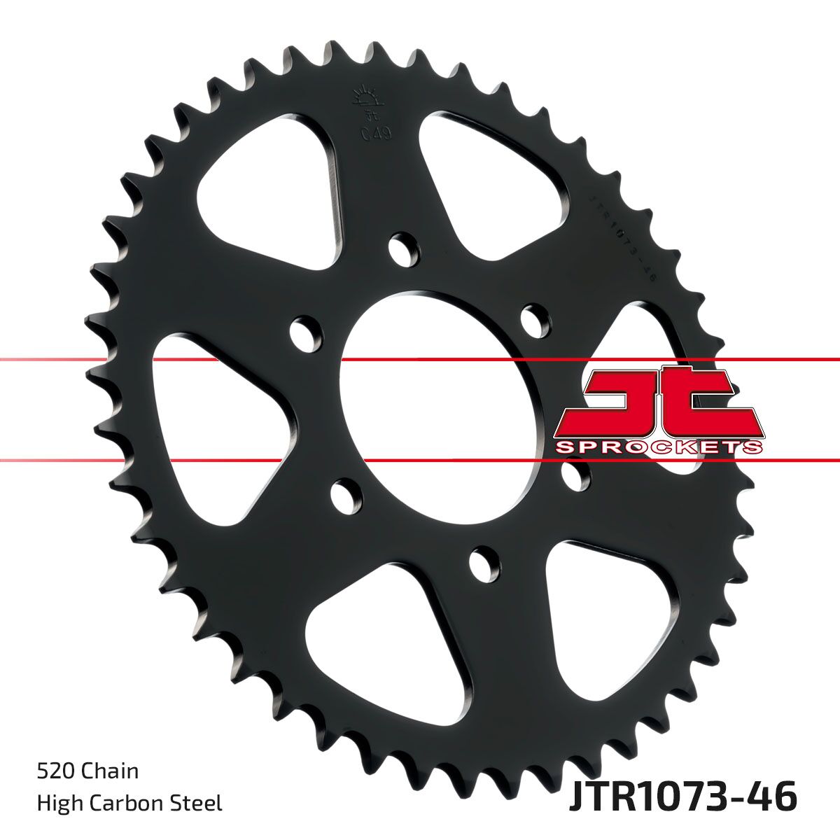 JTR1073.46 REAR REPLACEMENT SPROCKET 46 TEETH 520 PITCH NATURAL STEEL