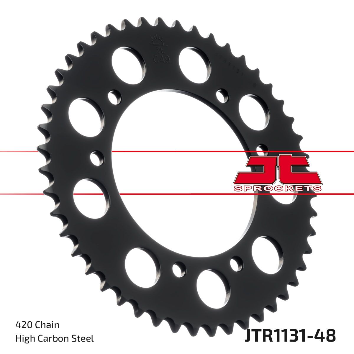 JTR1131.48 REAR REPLACEMENT SPROCKET 48 TEETH 420 PITCH NATURAL STEEL