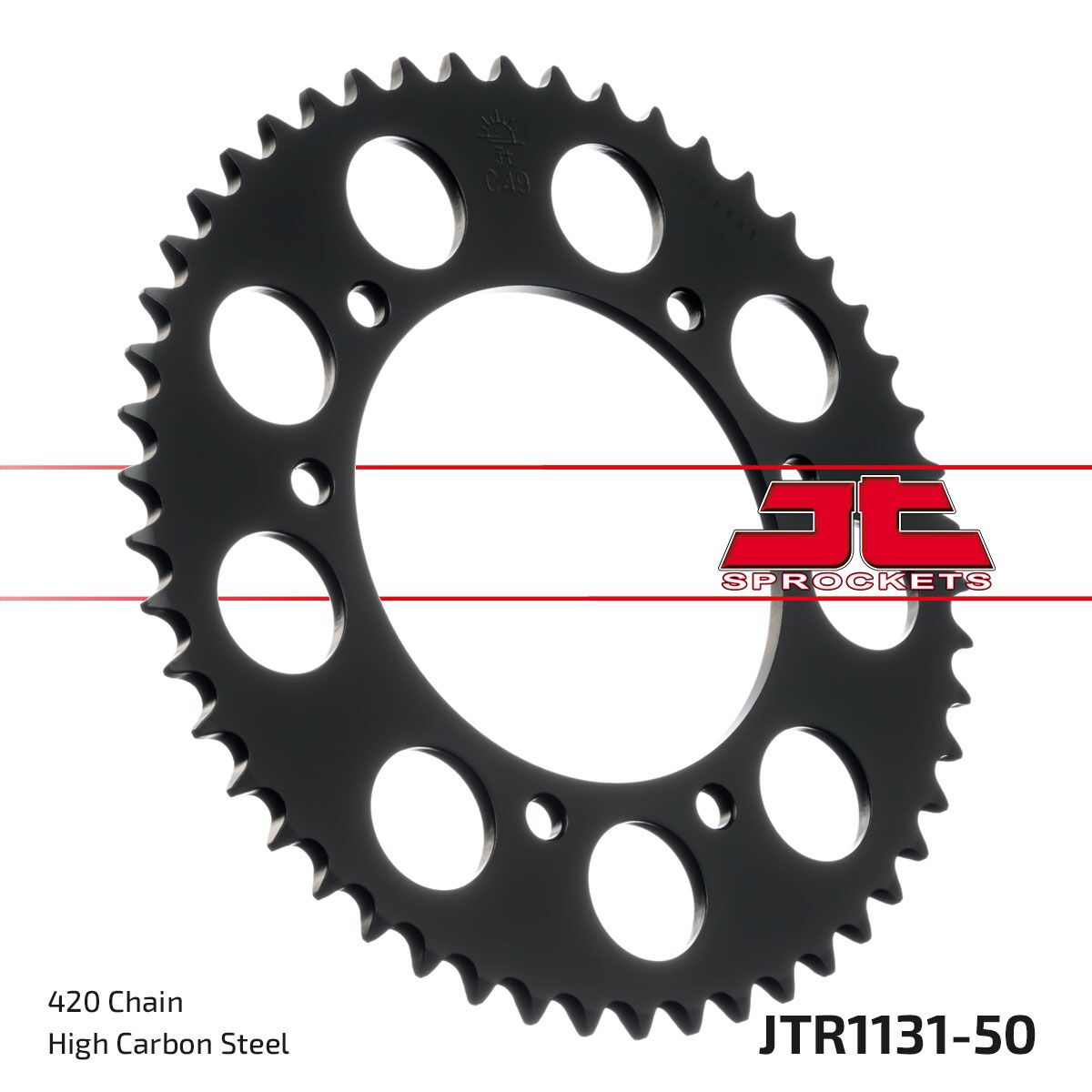 JTR1131.50 REAR REPLACEMENT SPROCKET 50 TEETH 420 PITCH NATURAL STEEL