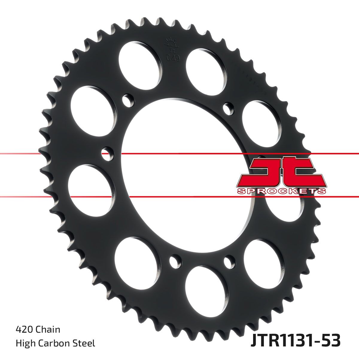 JTR1131.53 REAR REPLACEMENT SPROCKET 53 TEETH 420 PITCH NATURAL STEEL