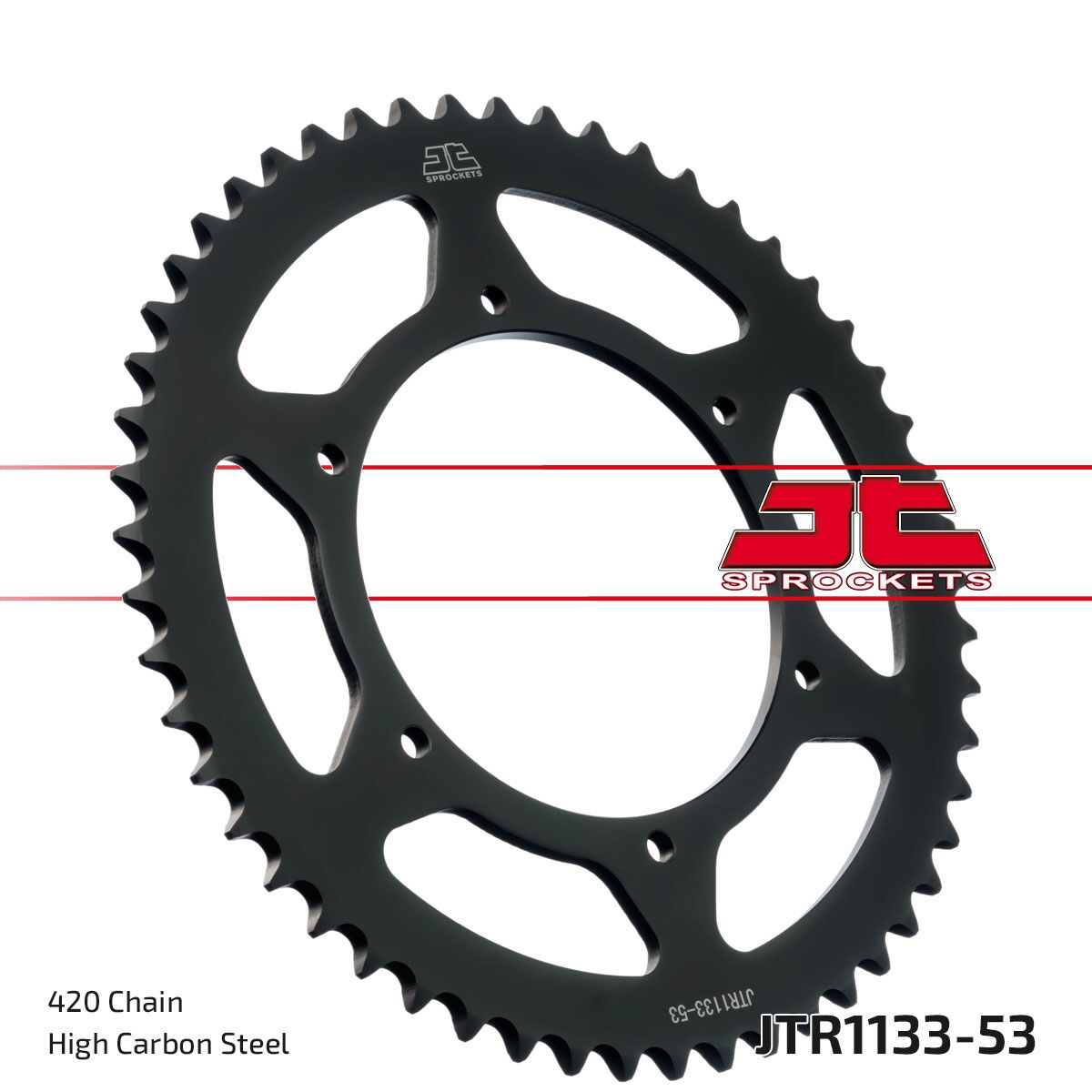 JTR1133.53 REAR REPLACEMENT SPROCKET 53 TEETH 420 PITCH NATURAL STEEL