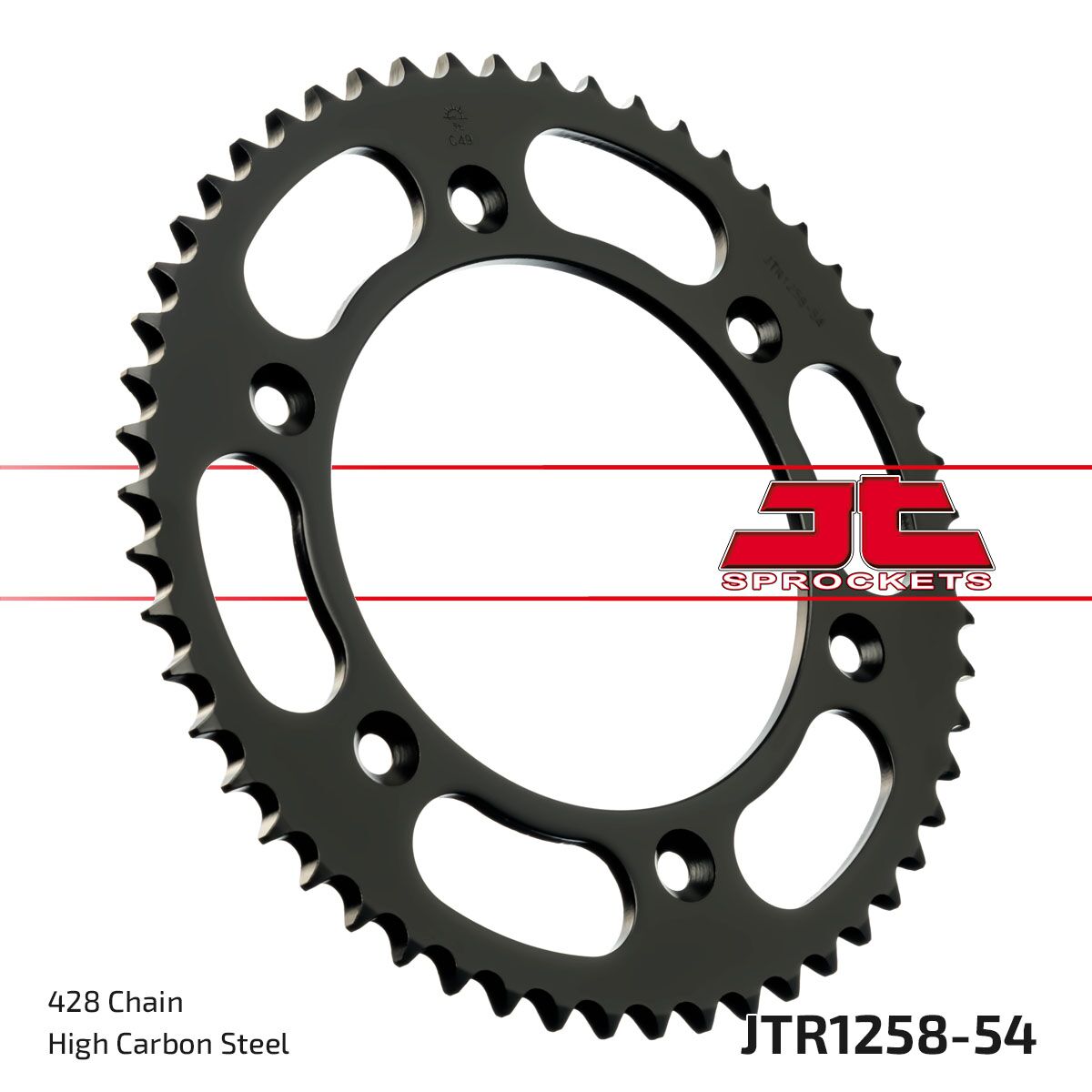 JTR1258.54 REAR REPLACEMENT SPROCKET 54 TEETH 420 PITCH NATURAL STEEL