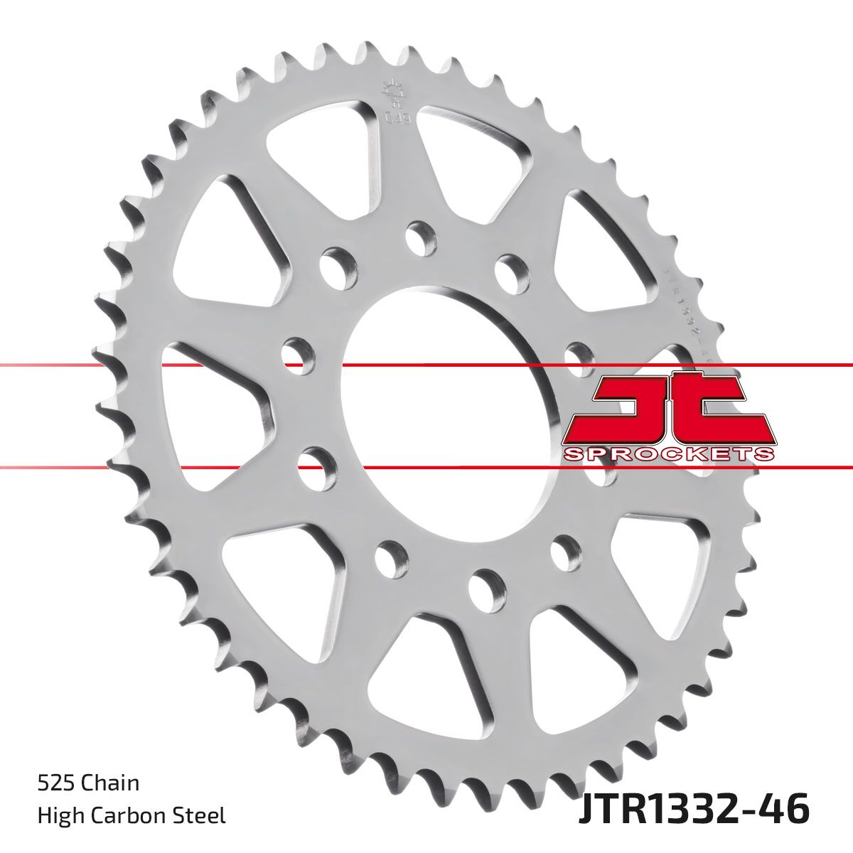 JTR1332.46 REAR REPLACEMENT SPROCKET 46 TEETH 525 PITCH NATURAL STEEL