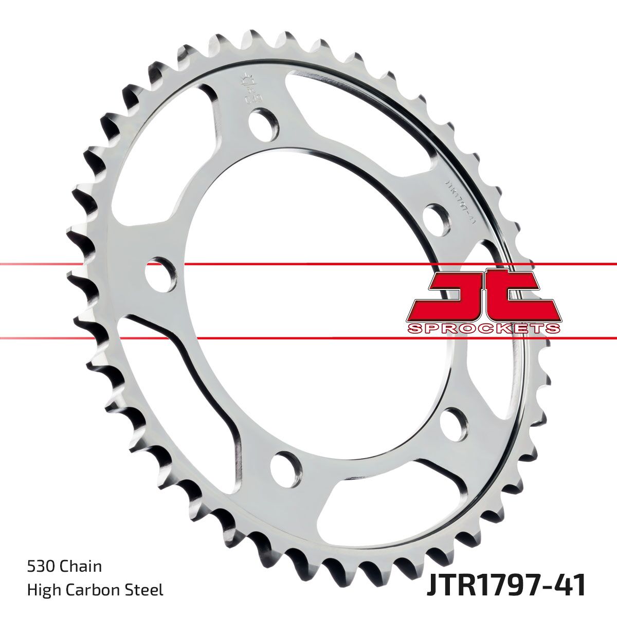 JTR1797.41 REAR REPLACEMENT SPROCKET 41 TEETH 50 PITCH NATURAL STEEL