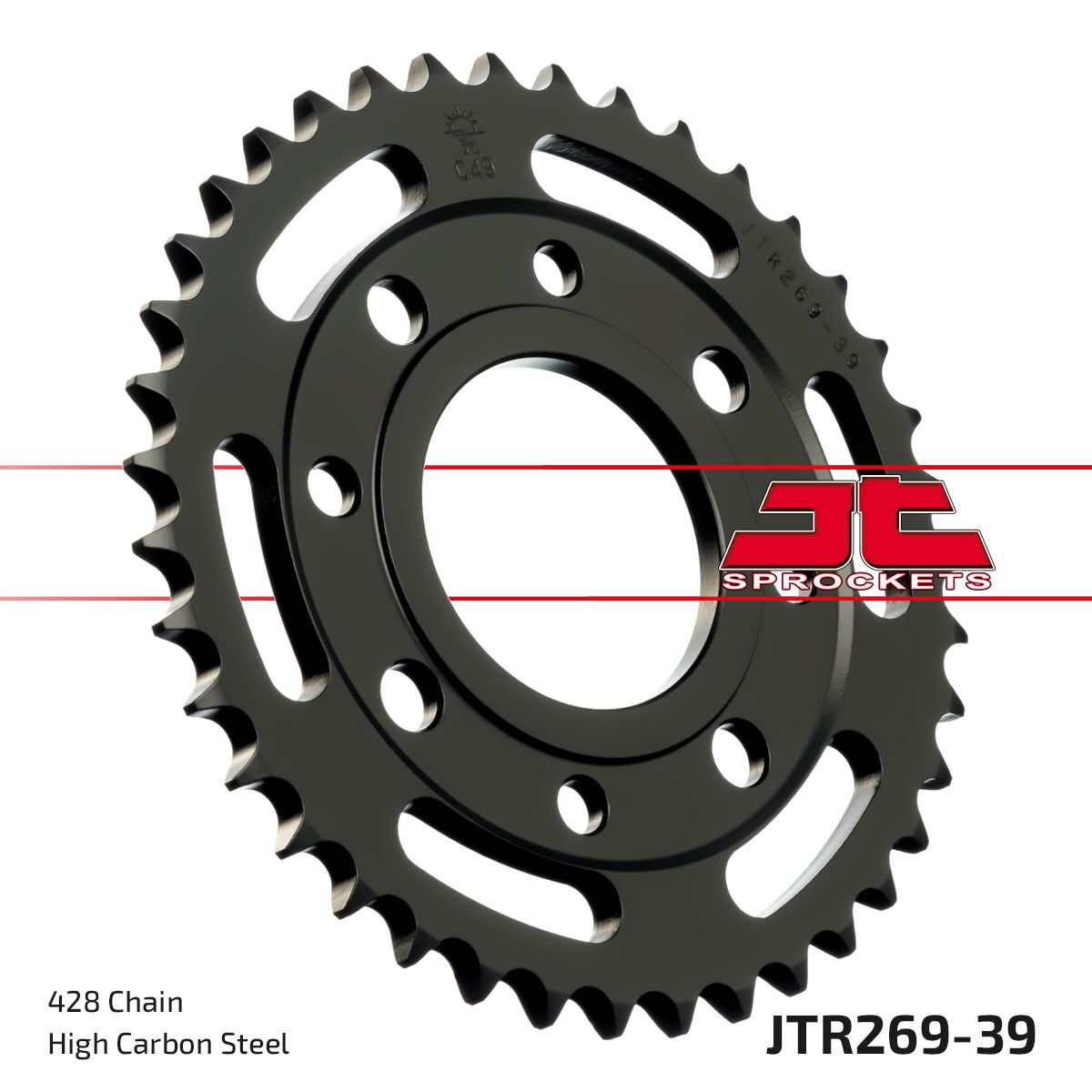 JTR269.39 REAR REPLACEMENT SPROCKET 39 TEETH 428 PITCH NATURAL STEEL