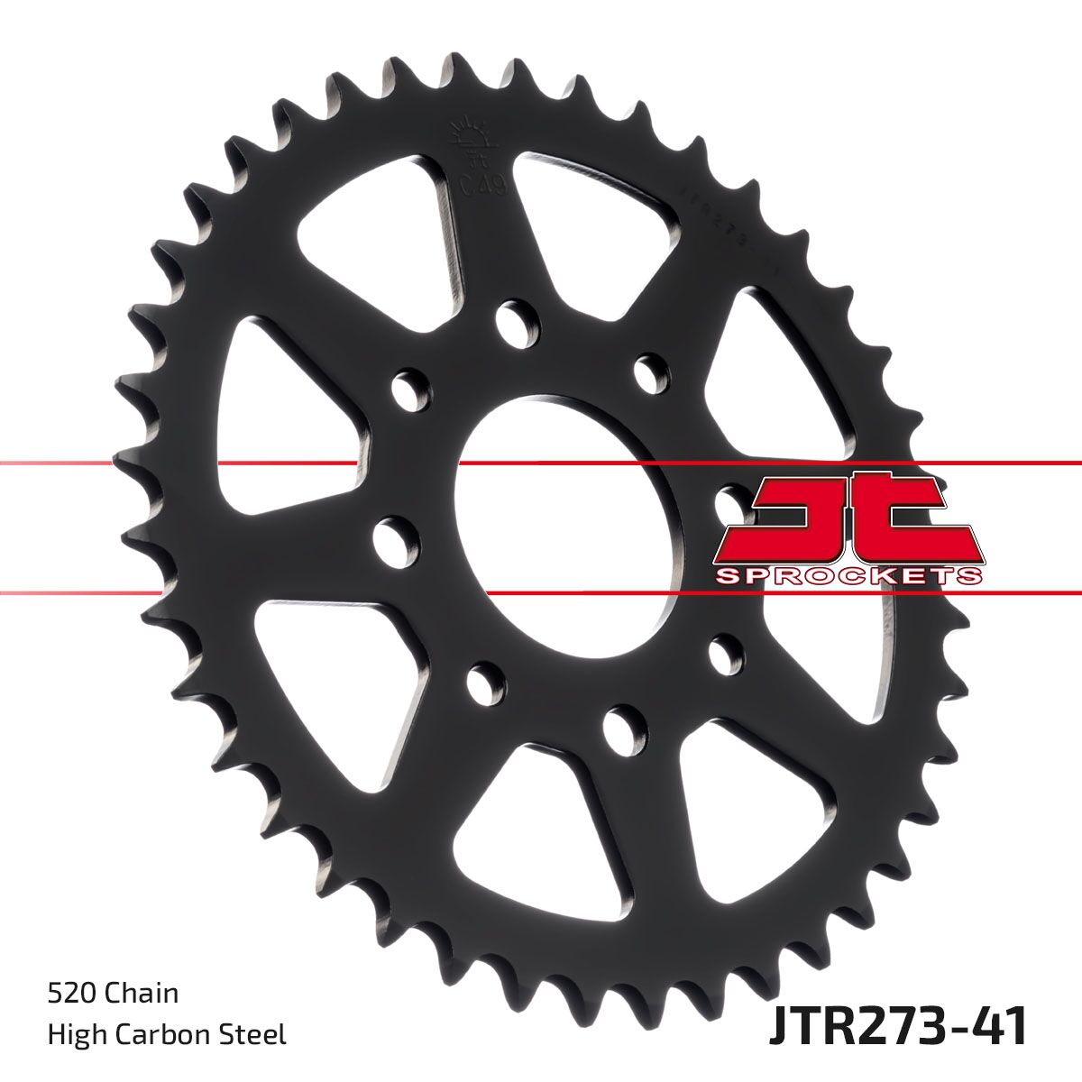 JTR273.41 REAR REPLACEMENT SPROCKET 41 TEETH 520 PITCH NATURAL STEEL