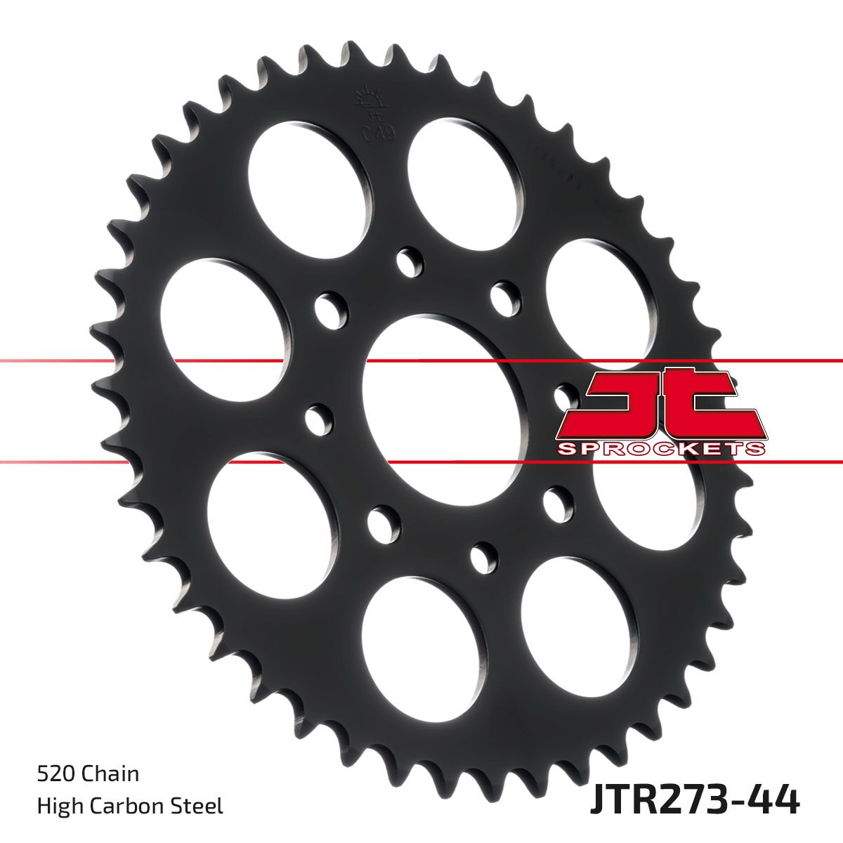 JTR273.44 REAR REPLACEMENT SPROCKET 44 TEETH 520 PITCH NATURAL STEEL