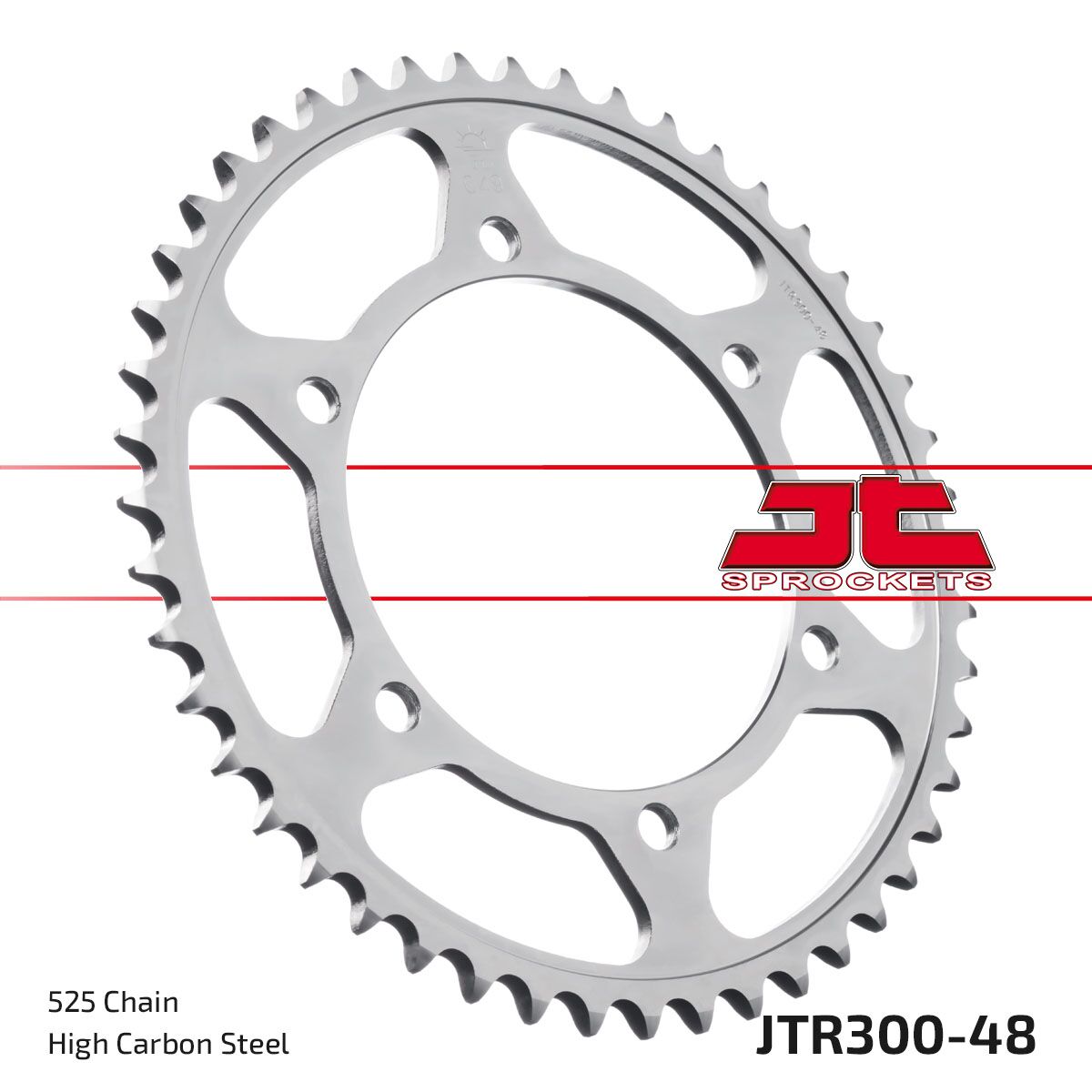 JTR300.48 REAR REPLACEMENT SPROCKET 48 TEETH 525 PITCH NATURAL STEEL