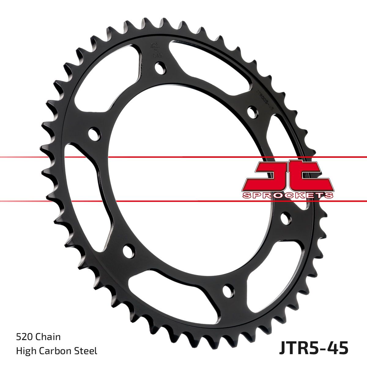 JTR5.45 REAR REPLACEMENT SPROCKET 45 TEETH 520 PITCH NATURAL STEEL