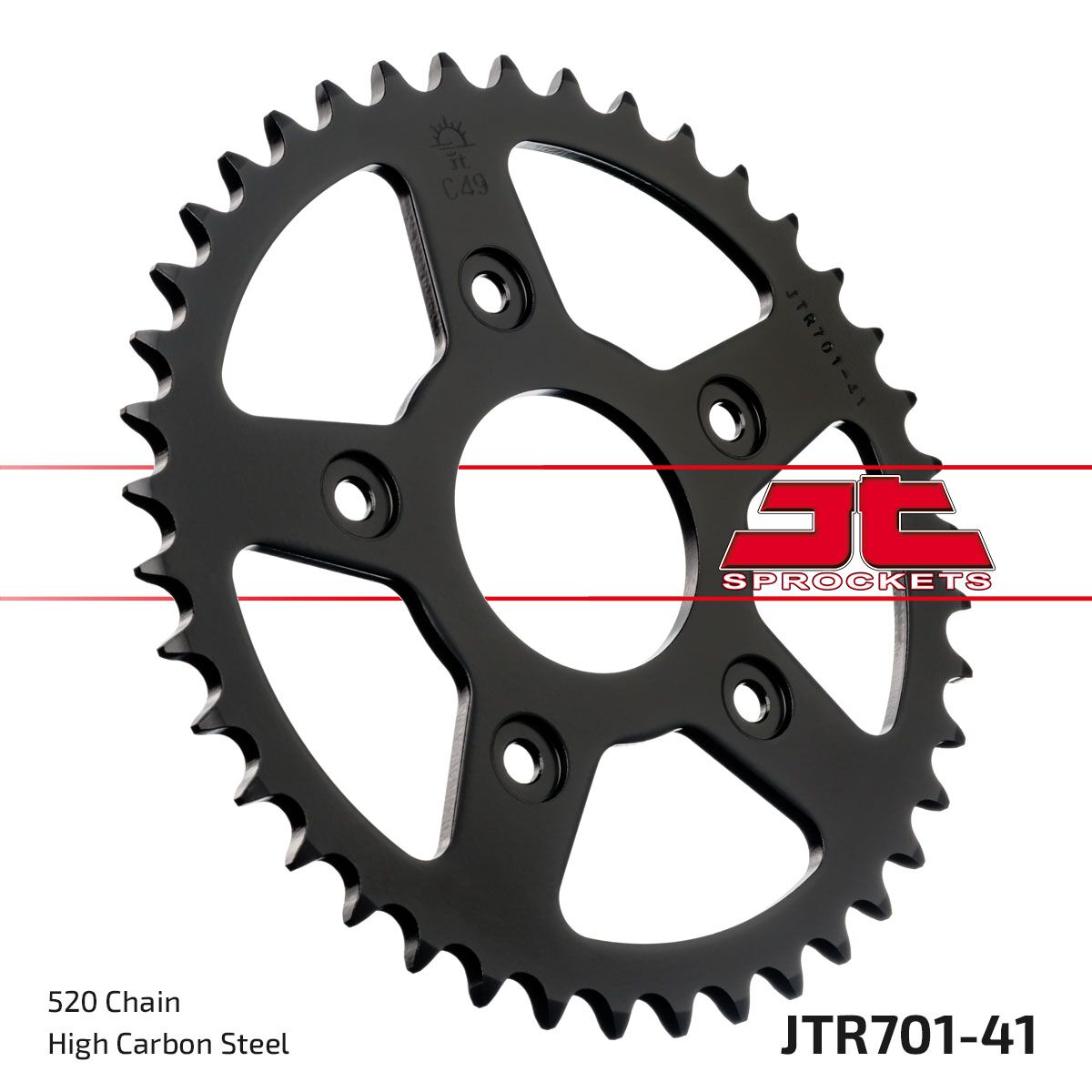 JTR701.41 REAR REPLACEMENT SPROCKET 41 TEETH 520 PITCH NATURAL STEEL