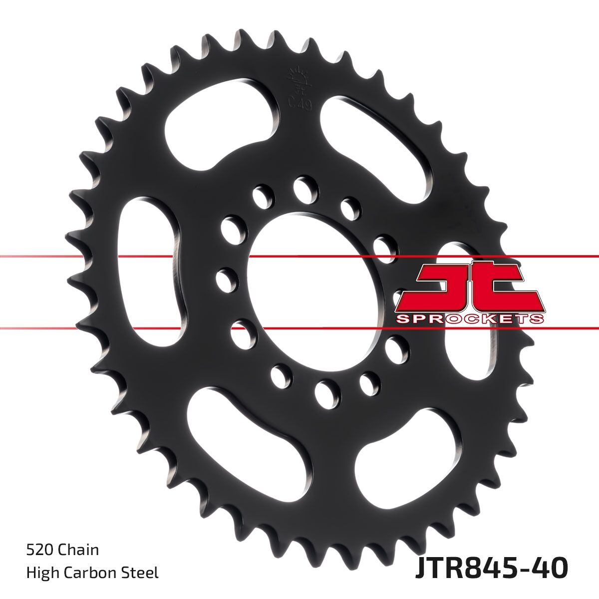 JTR845.40 REAR REPLACEMENT SPROCKET 40 TEETH 520 PITCH NATURAL STEEL