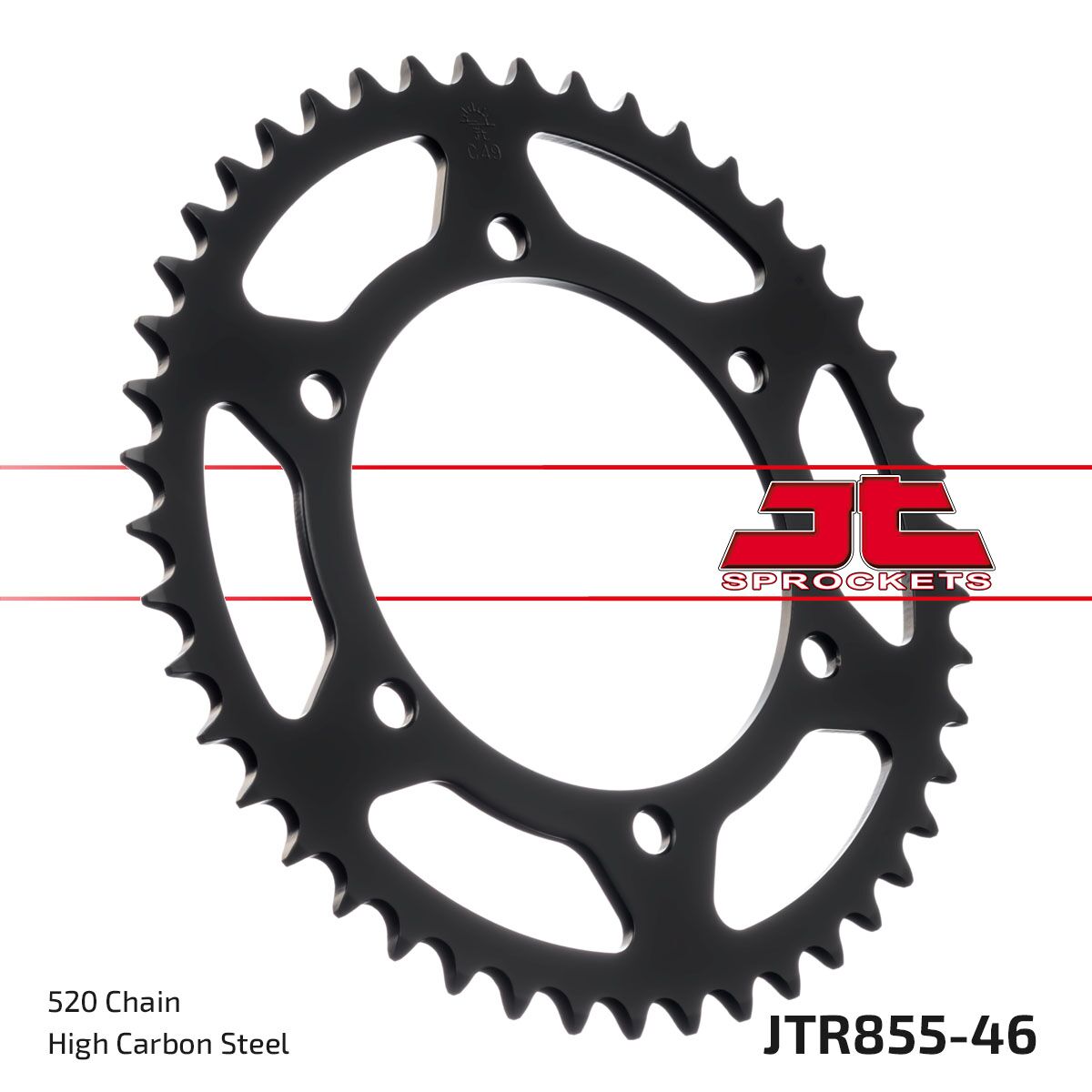 JTR855.46 REAR REPLACEMENT SPROCKET 46 TEETH 520 PITCH NATURAL STEEL