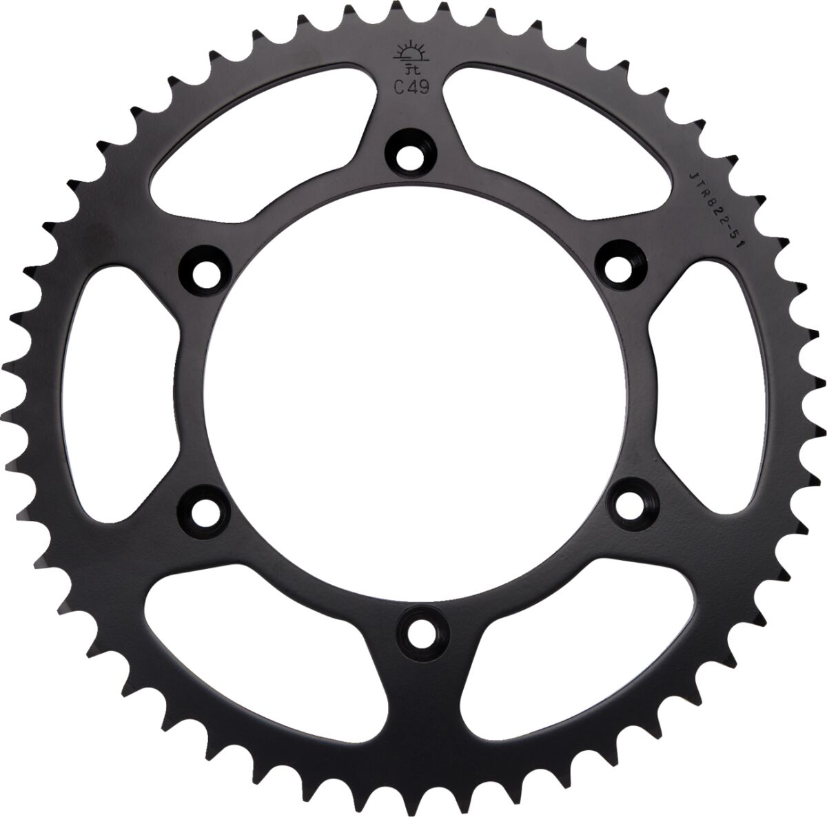 JTR822.51 REAR REPLACEMENT SPROCKET 51 TEETH 520 PITCH NATURAL C49 HIGH CARBON STEEL