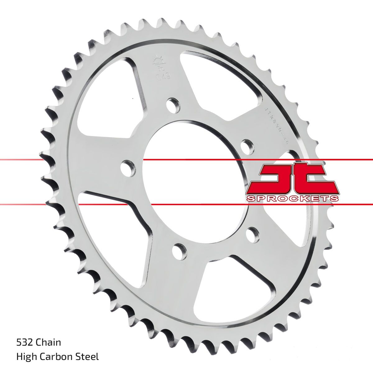 JTR830.45 REAR REPLACEMENT SPROCKET 45 TEETH 532 PITCH NATURAL C49 HIGH CARBON STEEL