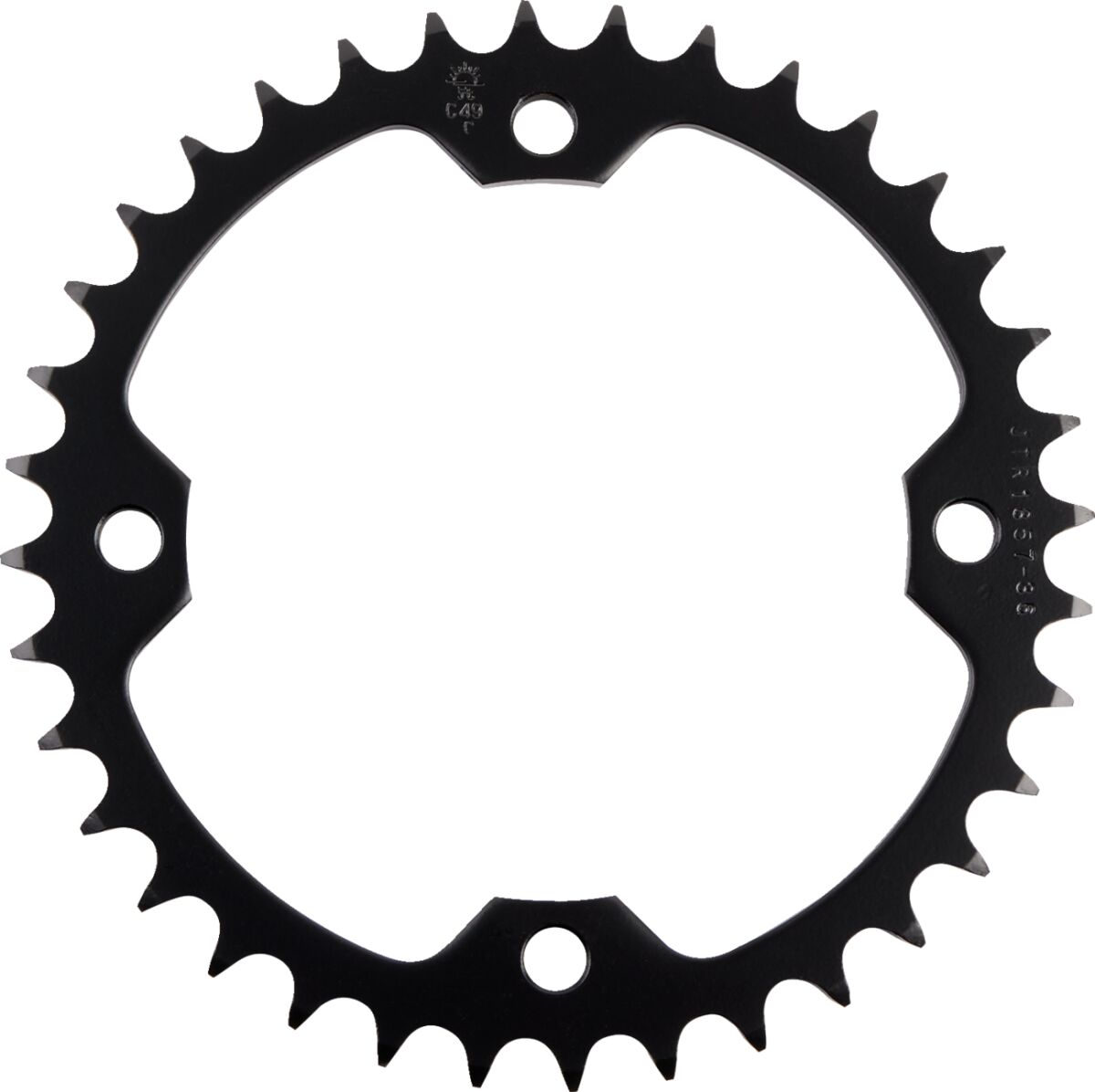 JTR1857.36 REAR REPLACEMENT SPROCKET 36 TEETH 520 PITCH BLACK C49 HIGH CARBON STEEL