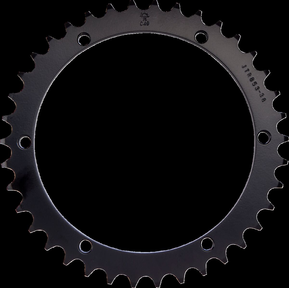 JTR853.38 REAR REPLACEMENT SPROCKET 38 TEETH 520 PITCH BLACK C49 HIGH CARBON STEEL