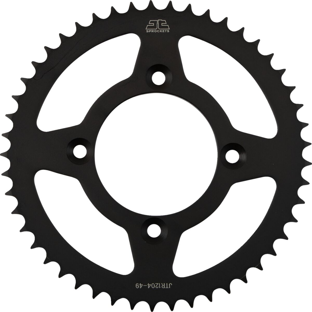 JTR1204.49 REAR REPLACEMENT SPROCKET 49 TEETH 520 PITCH BLACK C49 HIGH CARBON STEEL