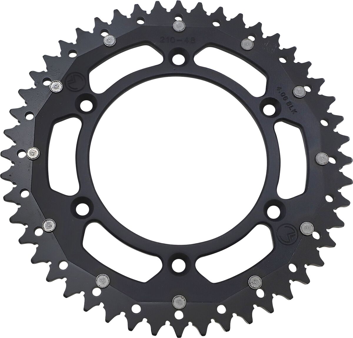 REAR SPROCKET / 48 TEETH / 520 PITCH / BLACK/NATURAL / ALUMINIUM/STEEL