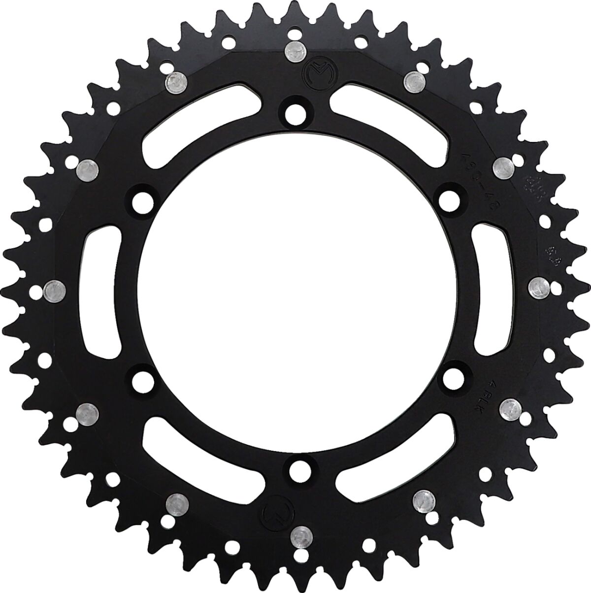 REAR SPROCKET / 48 TEETH / 520 PITCH / BLACK/NATURAL / ALUMINIUM/STEEL