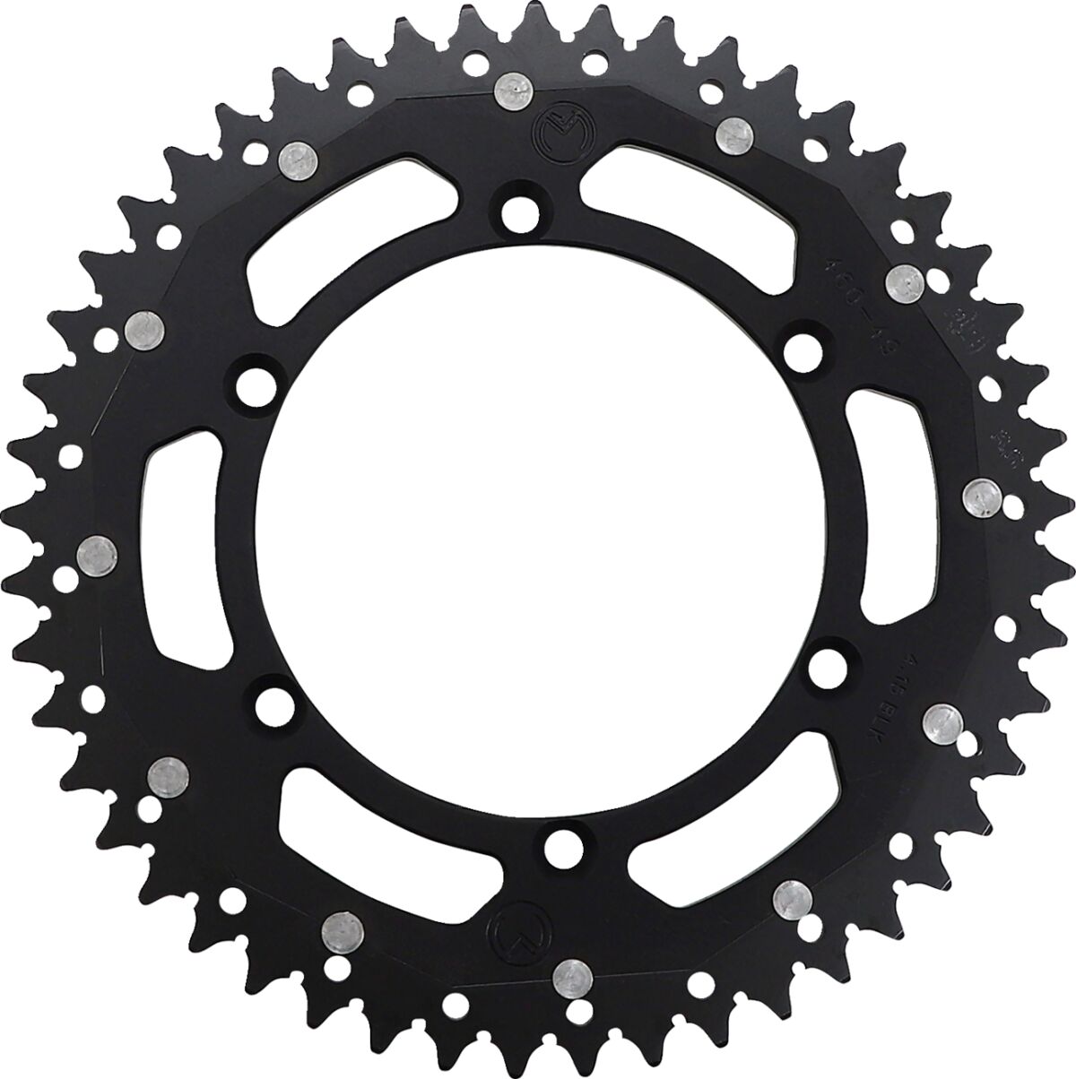 REAR SPROCKET / 49 TEETH / 520 PITCH / BLACK/NATURAL / ALUMINIUM/STEEL