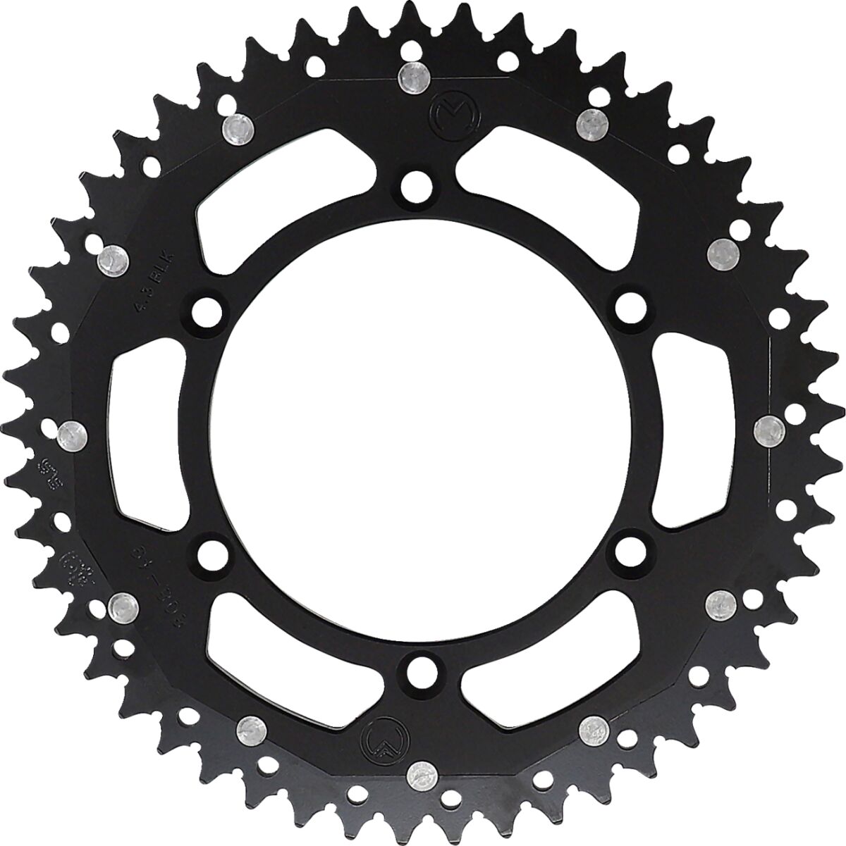 REAR SPROCKET / 49 TEETH / 520 PITCH / BLACK/NATURAL / ALUMINIUM/STEEL