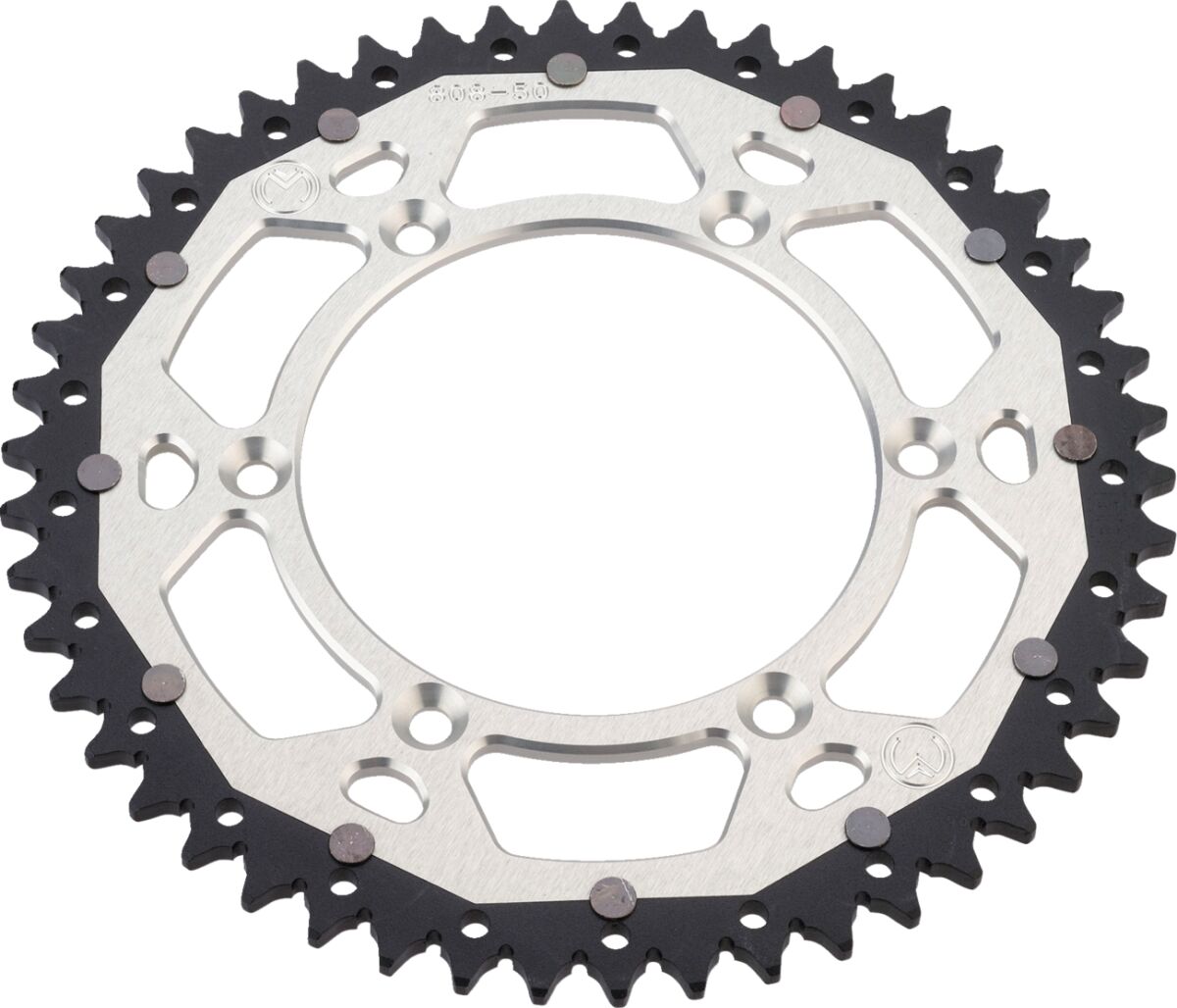 REAR SPROCKET / 50 TEETH / 520 PITCH / SILVER/NATURAL / ALUMINIUM/STEEL