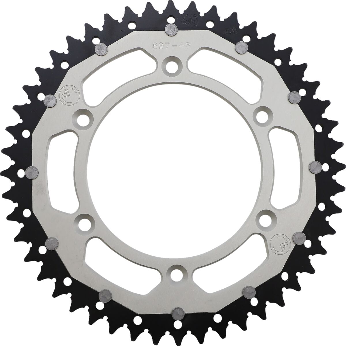 REAR SPROCKET / 48 TEETH / 520 PITCH / SILVER/NATURAL / ALUMINIUM/STEEL