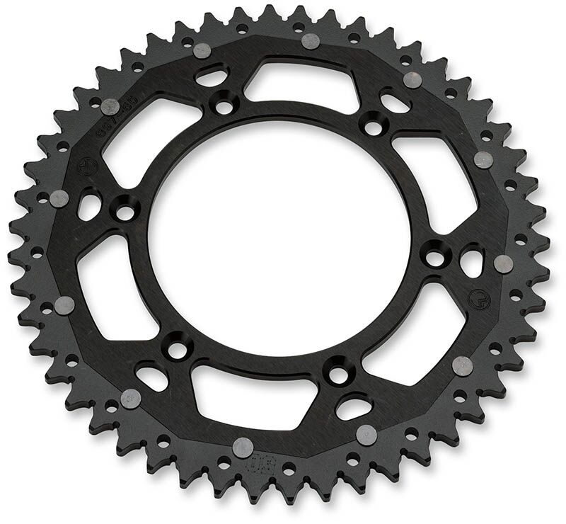 REAR SPROCKET / 48 TEETH / 520 PITCH / BLACK/NATURAL / ALUMINIUM/STEEL