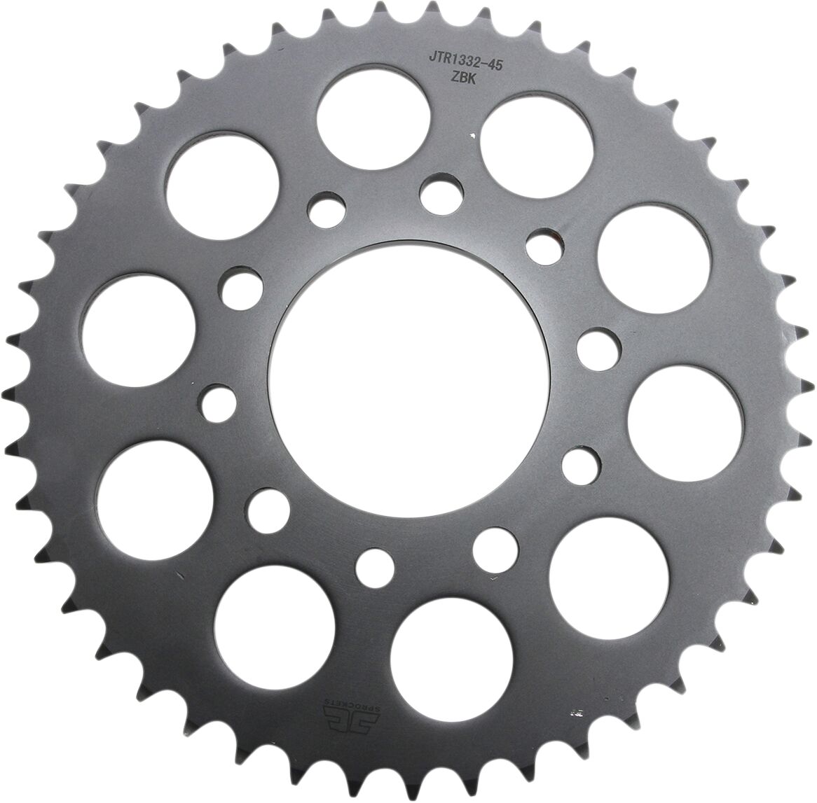JTR1332.45ZBK REAR REPLACEMENT SPROCKET 45 TEETH 525 PITCH NATURAL C49 HIGH CARBON STEEL