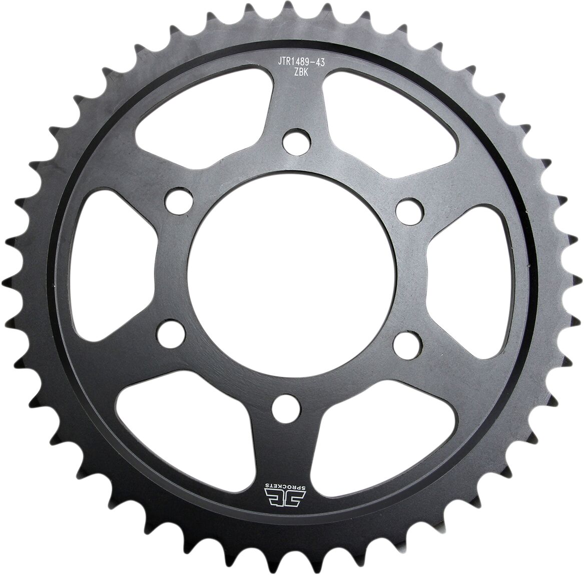 JTR1489.43ZBK REAR REPLACEMENT SPROCKET 43 TEETH 525 PITCH NATURAL C49 HIGH CARBON STEEL