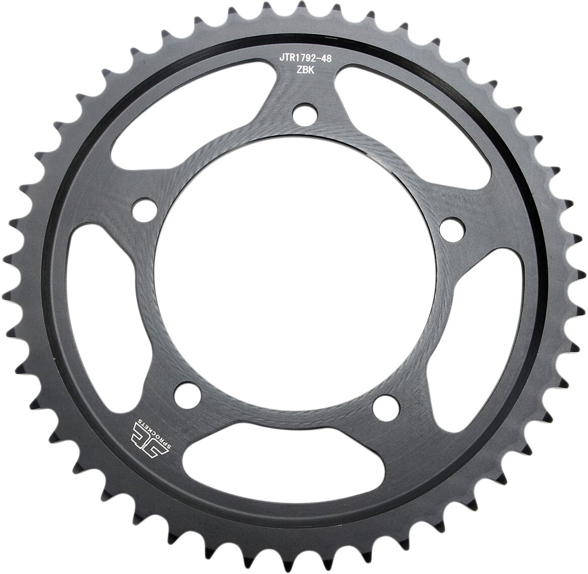 JTR1792.48ZBK REAR REPLACEMENT SPROCKET 48 TEETH 525 PITCH NATURAL C49 HIGH CARBON STEEL