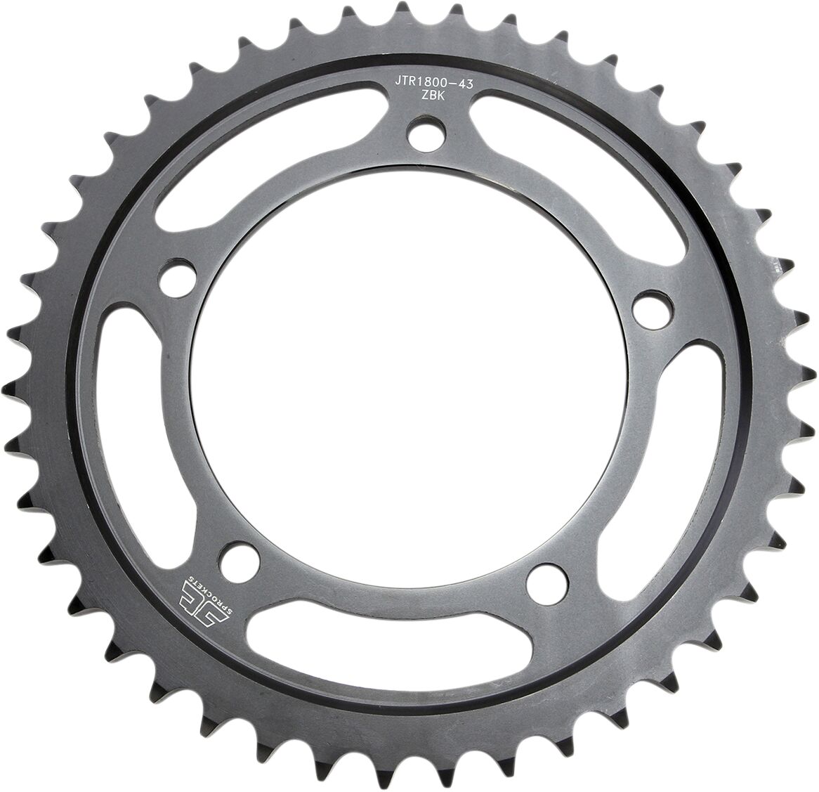 JTR1800.44ZBK REAR REPLACEMENT SPROCKET 44 TEETH 50 PITCH NATURAL C49 HIGH CARBON STEEL