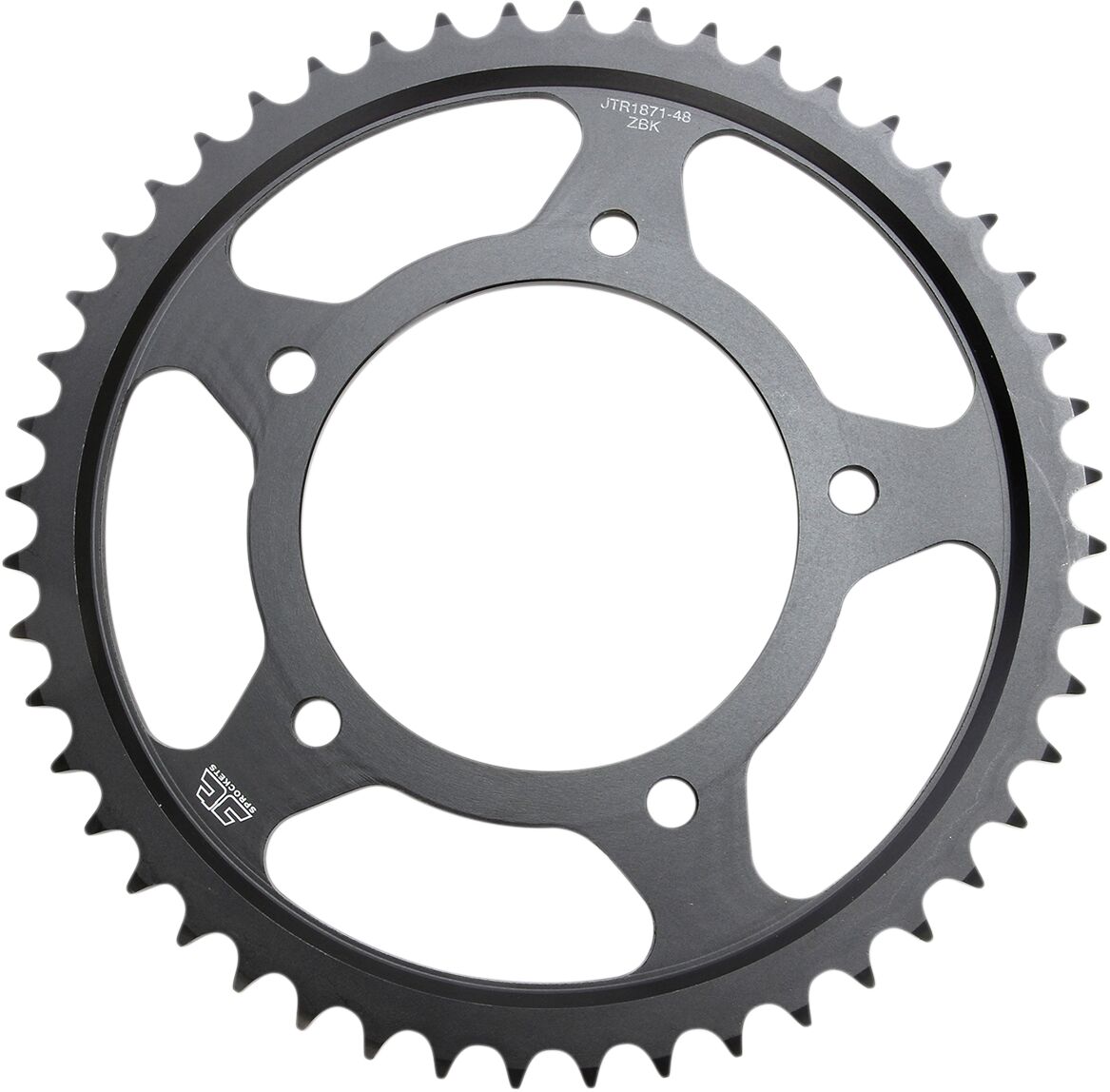 JTR1871.48ZBK REAR REPLACEMENT SPROCKET 48 TEETH 50 PITCH NATURAL C49 HIGH CARBON STEEL