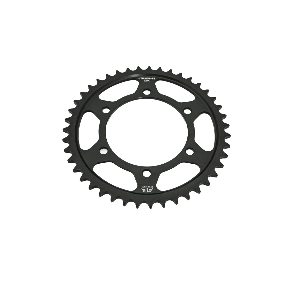 JTR1876.43ZBK REAR REPLACEMENT SPROCKET 43 TEETH 525 PITCH NATURAL C49 HIGH CARBON STEEL