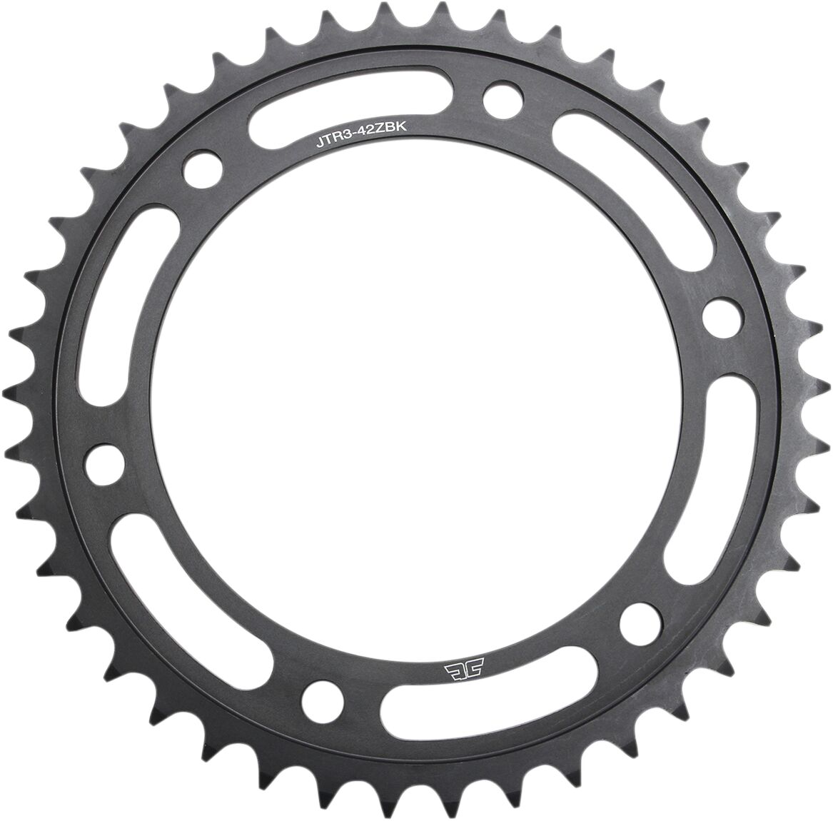 JTR3.42ZBK REAR REPLACEMENT SPROCKET 42 TEETH 525 PITCH BLACK C49 HIGH CARBON STEEL