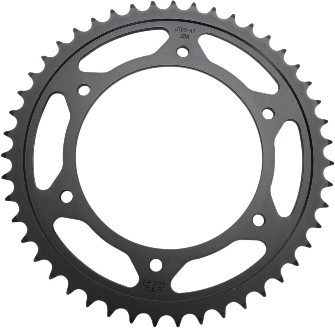 JTR5.47ZBK REAR REPLACEMENT SPROCKET 47 TEETH 520 PITCH BLACK C49 HIGH CARBON STEEL