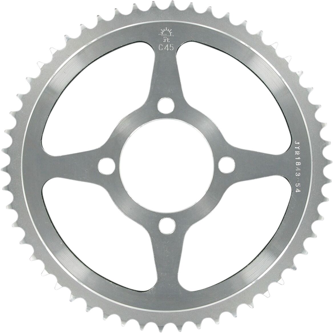 JTR1843.49 REAR REPLACEMENT SPROCKET 49 TEETH 428 PITCH NATURAL C49 HIGH CARBON STEEL