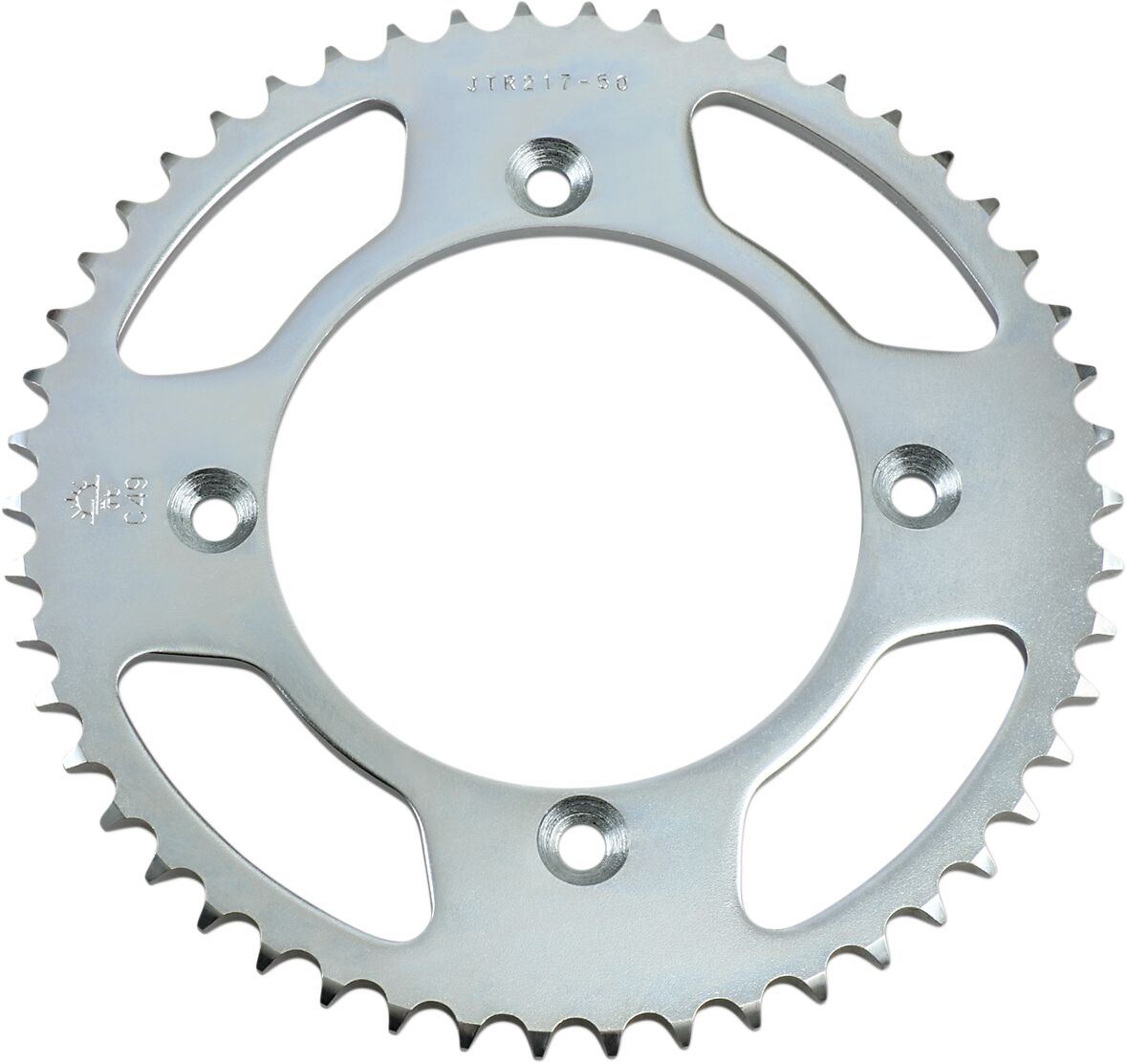 JTR217.50 REAR REPLACEMENT SPROCKET 50 TEETH 428 PITCH NATURAL C49 HIGH CARBON STEEL