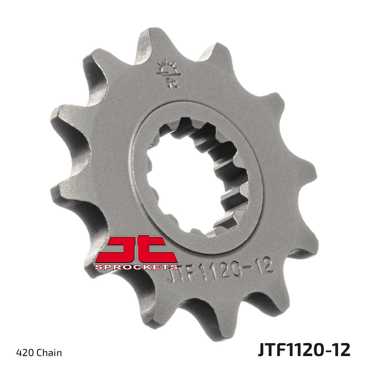 JTF1120.12 esimene vahetuskettiratas, 12 hammast, samm 420, naturaalne teras