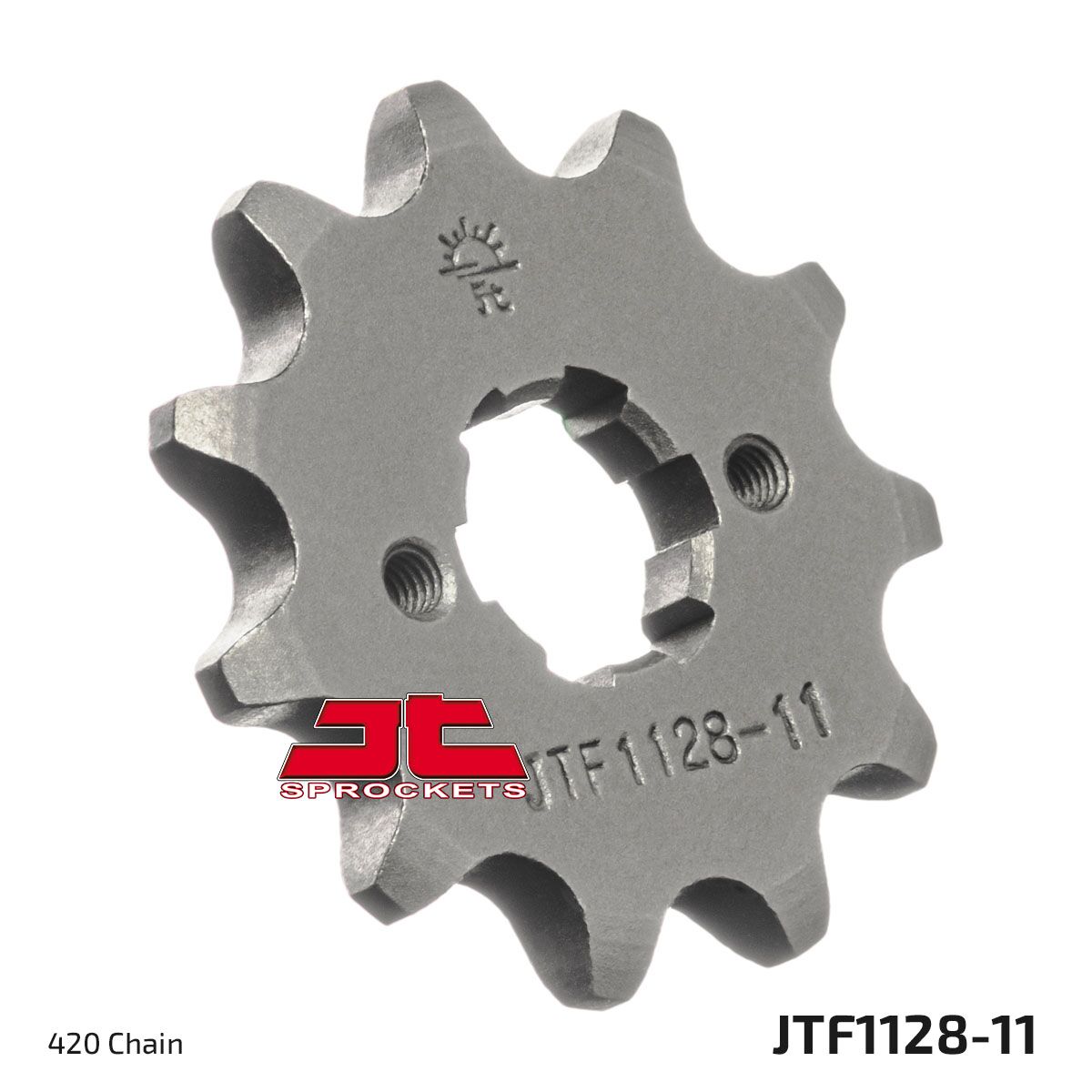 JTF1128.11 esimene vahetuskettiratas, 11 hammast, samm 420, naturaalne teras